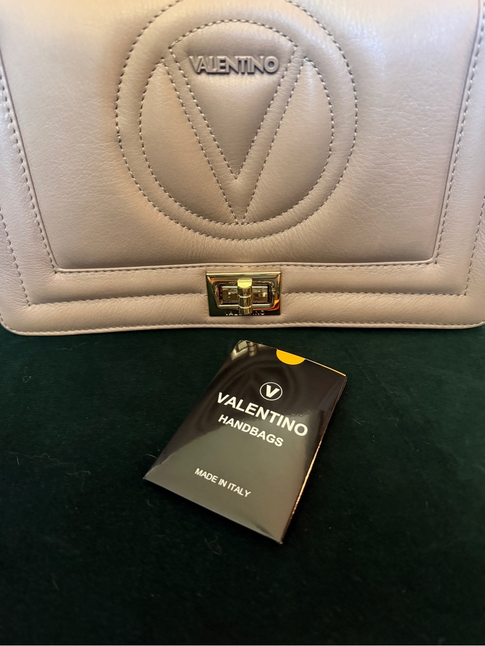 Valentino Women’s Leather Shoulder Bag in Light Beige